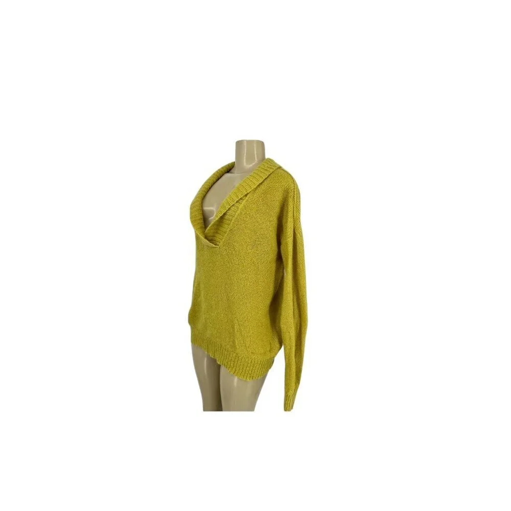 J Crew Women's Medium Shawl Collar Pullover Sweater Mohair Y2K Preppy Grunge